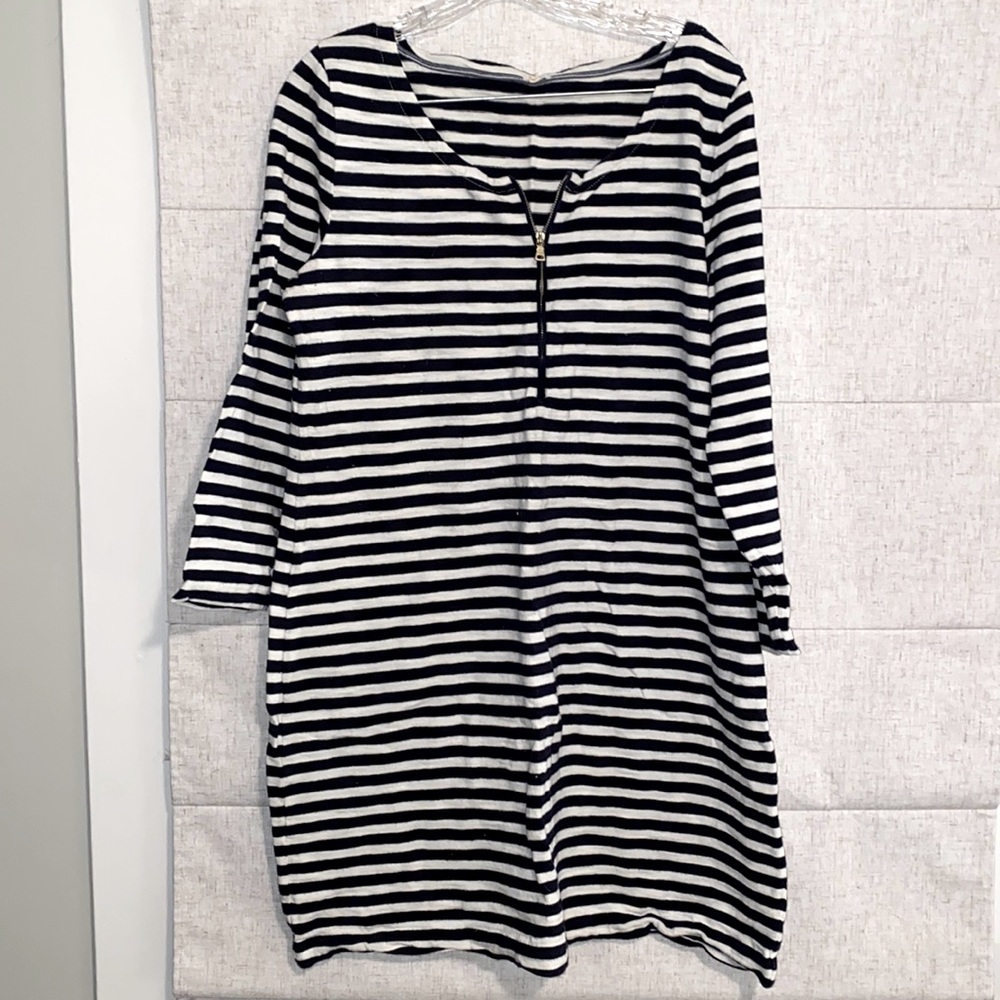 J. Crew Nautical 3/4 Sleeve Dress